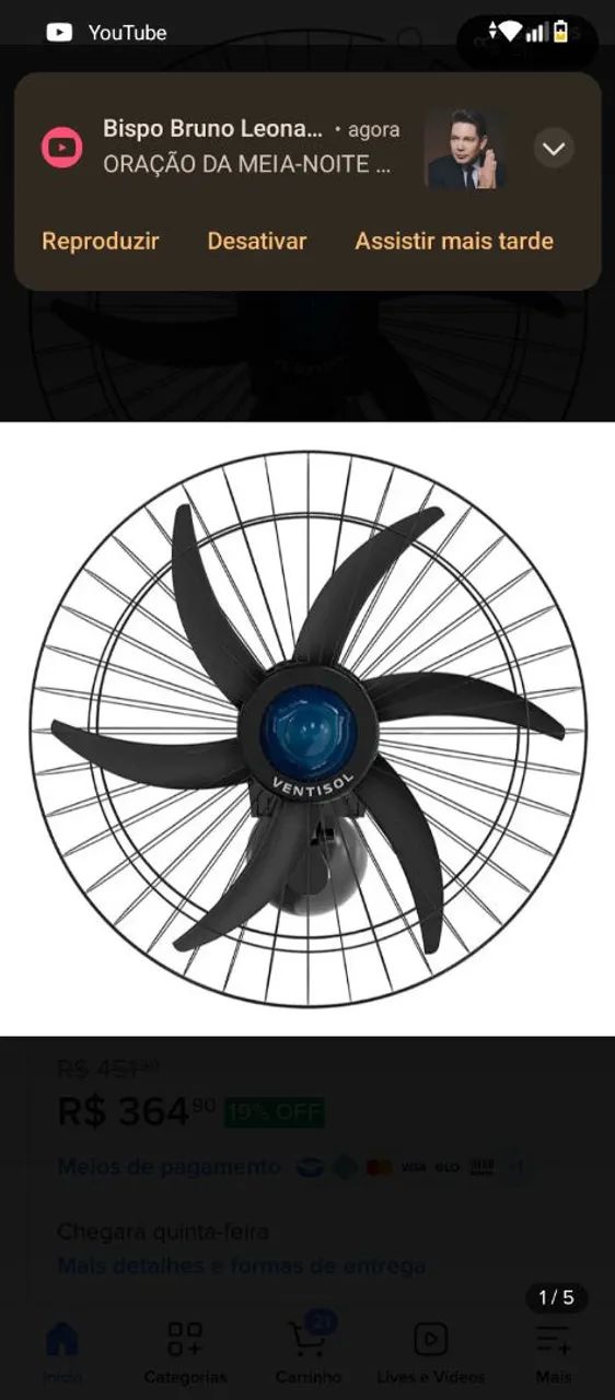 Ventilador de parede - Foto 3