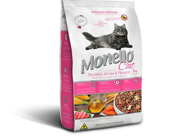 Ração Monello Cat Salmão, Atum e Frango 7kg