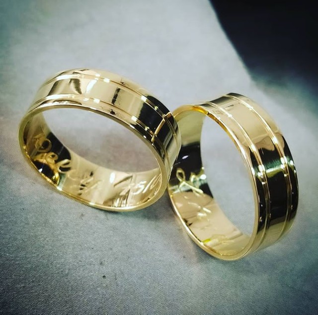 Aliança de moeda antiga legítima com garantia permanente ( fabricação artesanal ) - Foto 4