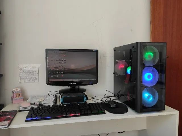 Computador Gamer Completo I7 3.5ghz 16g ram Hd Ssd 1tb 4gb Vídeo Fonte 750w Fans Rgb
