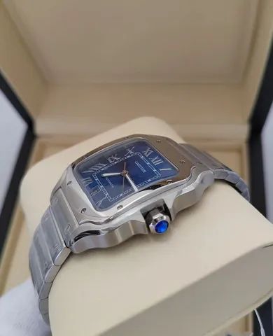 Relógio Cartier Santos Automático Azul - Foto 3