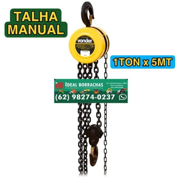 Talha manual 1 ton x 5 metros - Vonder
