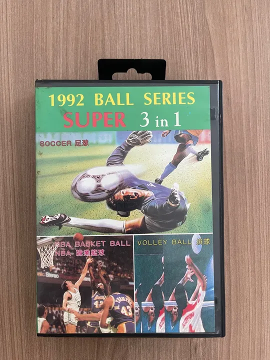 Jogo Super Nintendo 1992 Ball Series - 3 em 1 - Soccer, Basquete e Vôlei