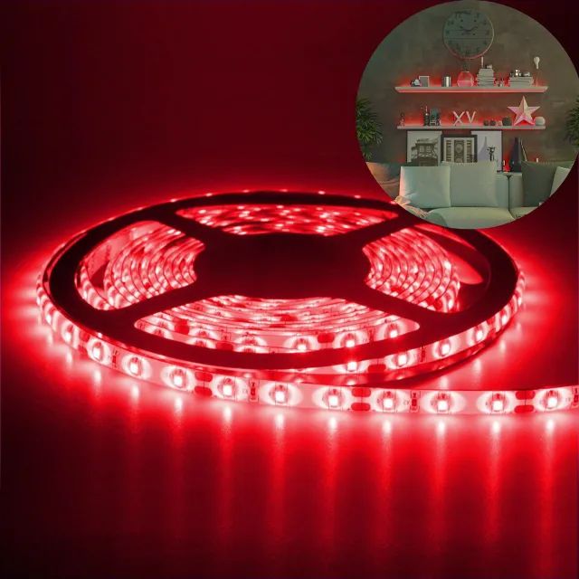 Fita Led 5 Metros com Dupla Face Adesiva 3528 + Fonte 12v 2a _ CS477 - Foto 5
