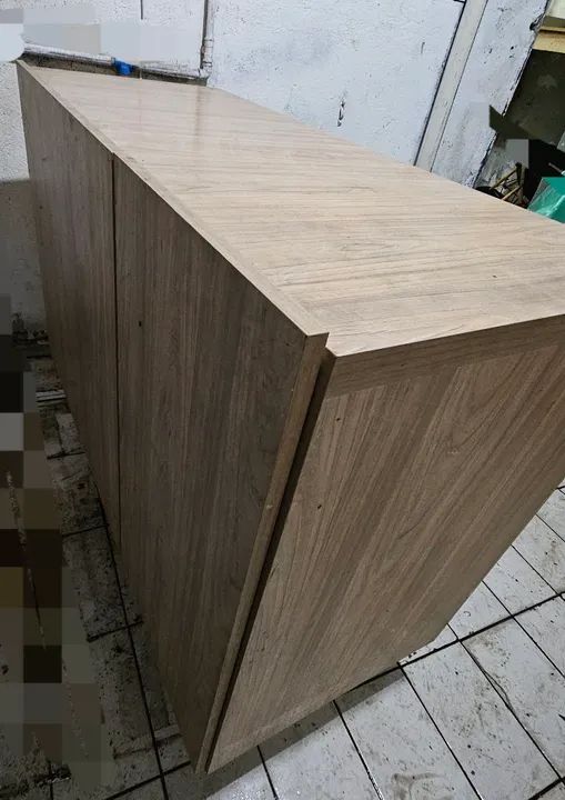 Balcão de madeira para comércio prateleira de vidro 