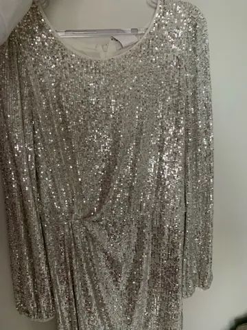 Vestido paetê prata - Foto 2