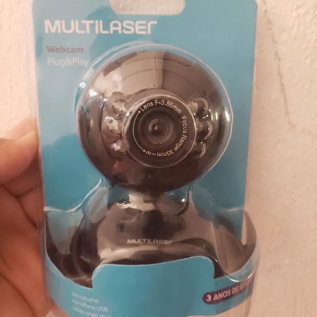 Webcam Vision 16mp Com Microfone Embutido Wc045 Multilaser Plug E Play-Nova