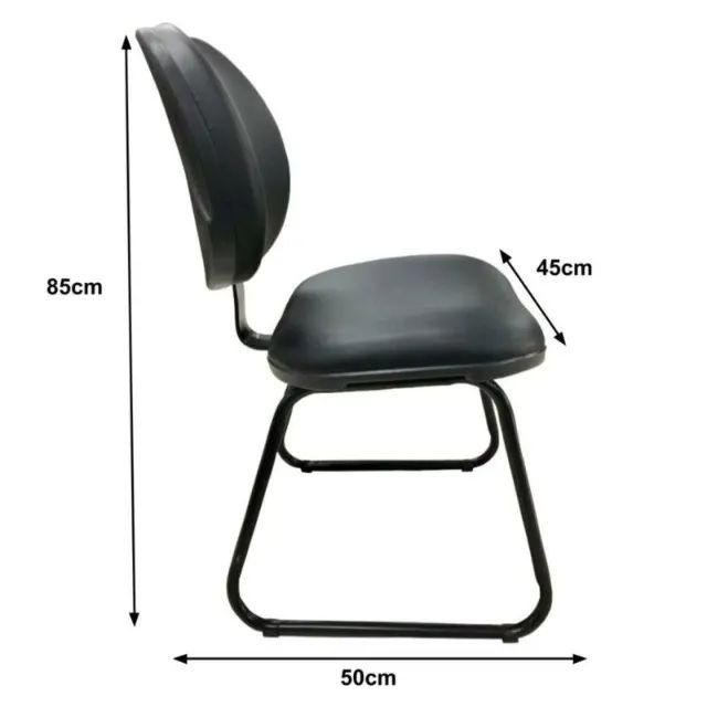 Cadeira Executiva LISA Base Trapézio Cor Preta Conforto Ergonômico Modelo 31030