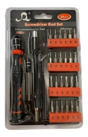 Kit Chaves P/ Reparos Celulares E Eletrônicos 28pçs. Com Pinça e Extensor Flexível - Foto 4