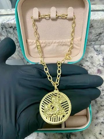 Cordão Cadeado 100% Moeda Antiga