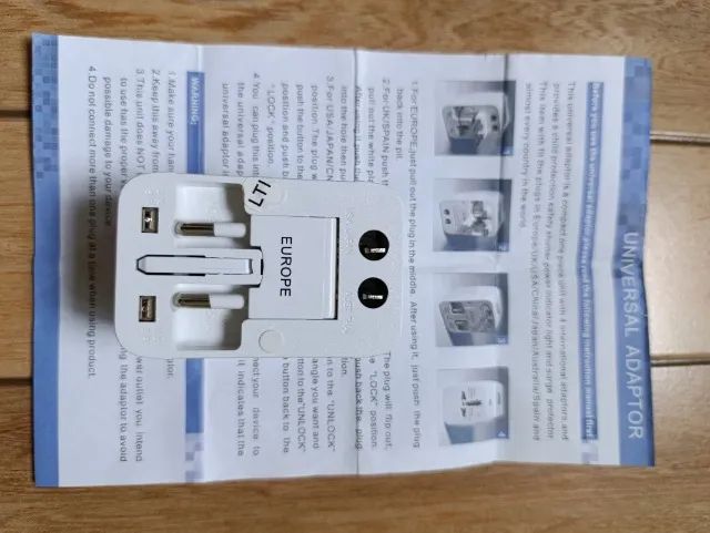 Adaptador universal branco. Modelo Tomada de 3 pinos. - Foto 3