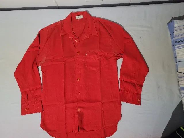 Camisa Social "em algodão", modelo "de botão / manga comprida"   "G" 