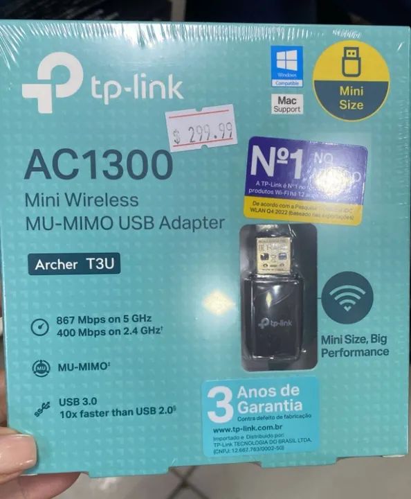 Adaptador Usb Wi-fi Tp-link Archer T3u Ac1300 Dual Band 5ghz Loja Coimbra Computadores  - Foto 3