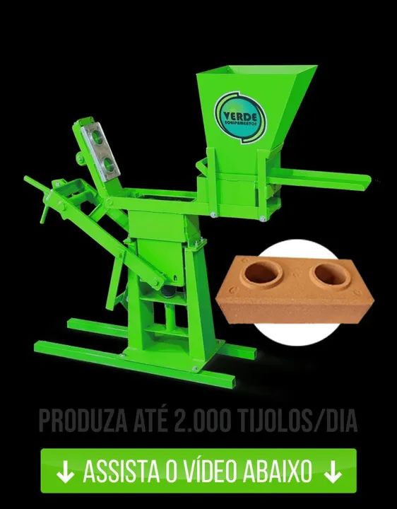 Máquina de Tijolo Ecológico Manual 