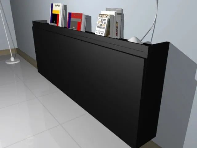 Mesa Negretta Top Multifuncional . Dobrável com Armário para guardar livros e notebook - Foto 2