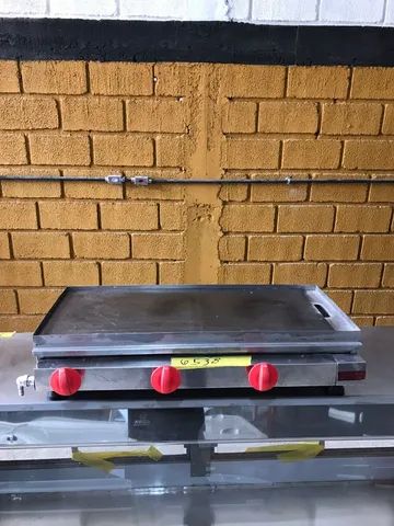 Chapa Edanca 80Cm 3 Queimadores a Gas