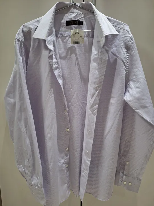 Blusa social masculina, marca zux nova, listra diagonal lilás