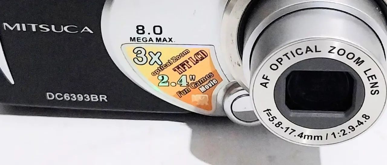 Câmera Digital MITSUCA - DC6393BR<br>8.0 Mega Max<br>AF Óptica Zoom<br>f=5.8- 17.4mm / 1:2.9- 4.8 - Foto 5