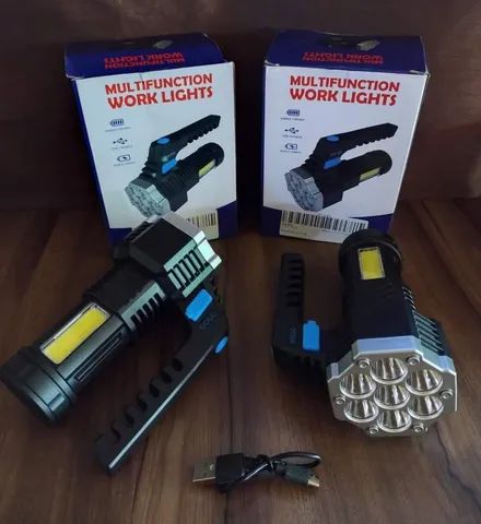 Lanterna tática recarregável USB completa com vários modos de luzes  - Foto 5