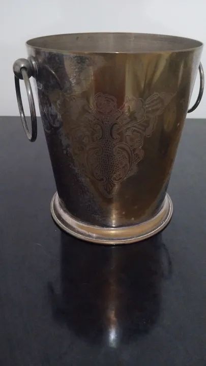 Balde de gelo antigo com separador gelo/água, espessurado a prata. Eberle - Foto 3