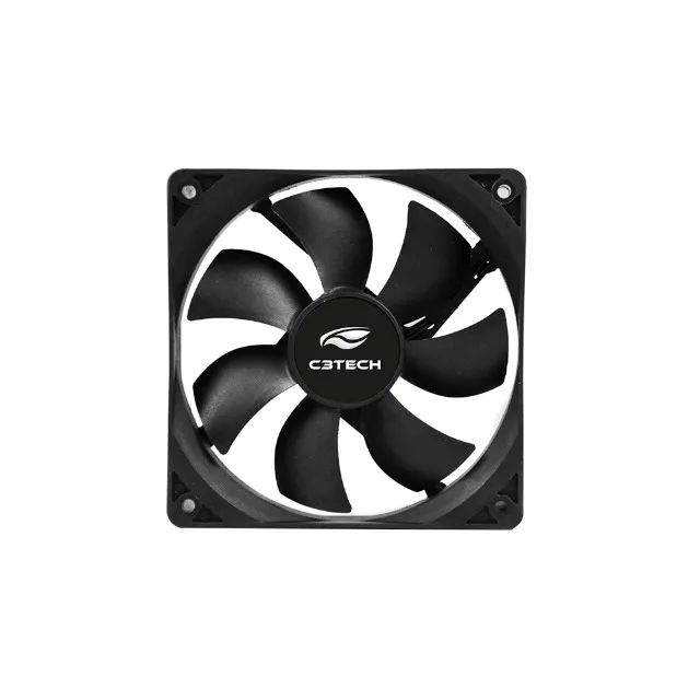 Cooler Fan 80mm C3Tech F7-50BK Black Sem Led *Molex  - WZetta
