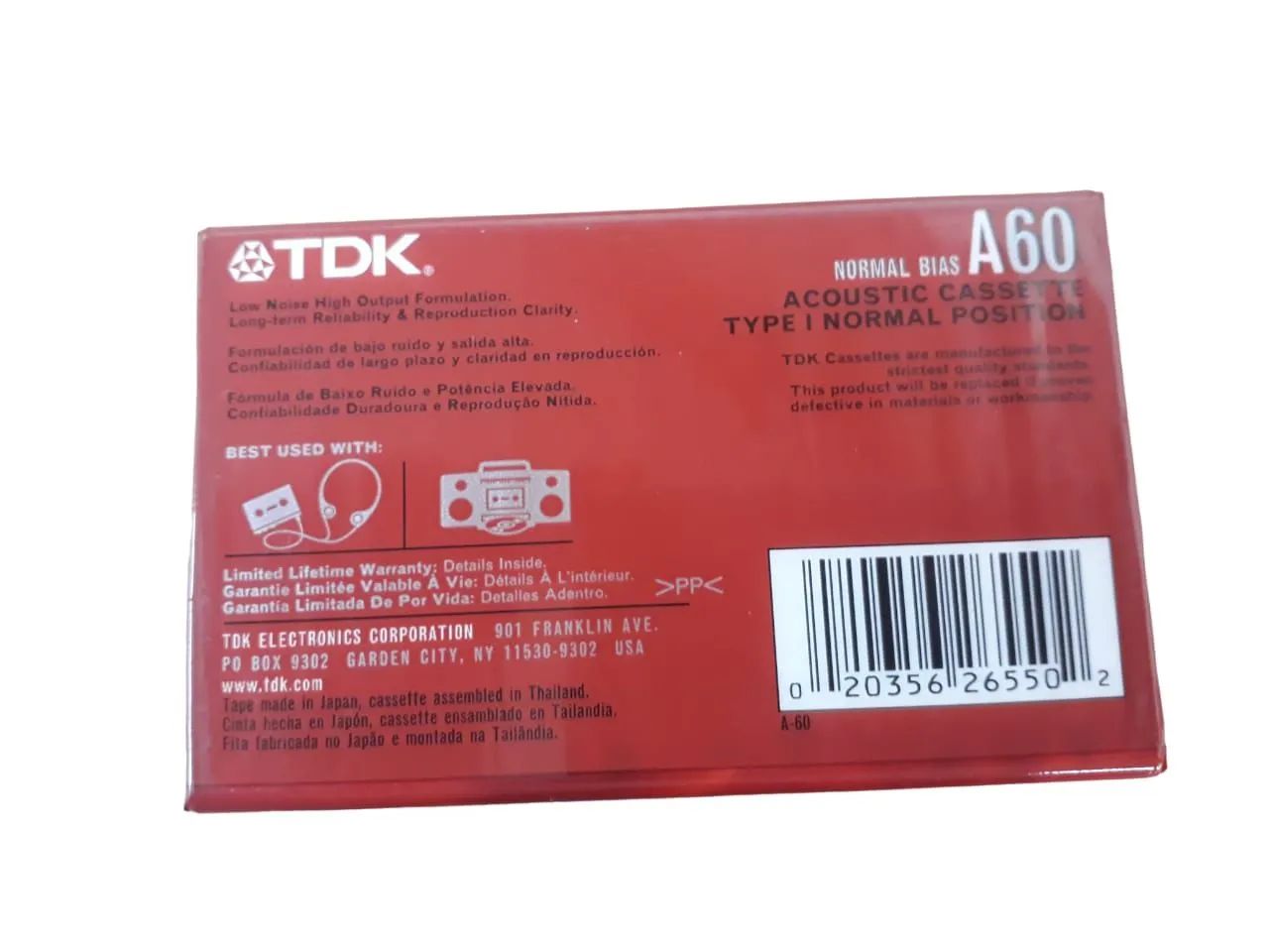 Fita cassete tdk A-60 virgens e lacradas 10 unidades - Foto 3