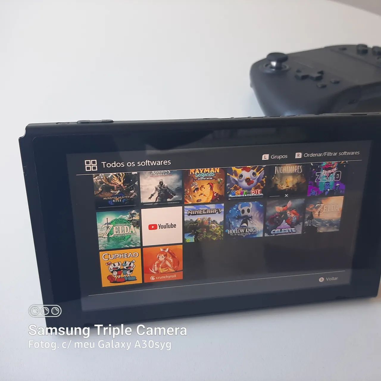 Nintendo switch v2 com vários jogos micro sd 128 GB - Foto 4