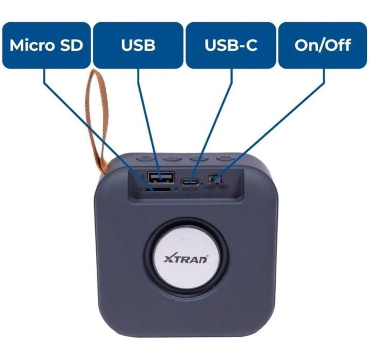 Caixa de Som Bluetooth Portátil com alça - Foto 3