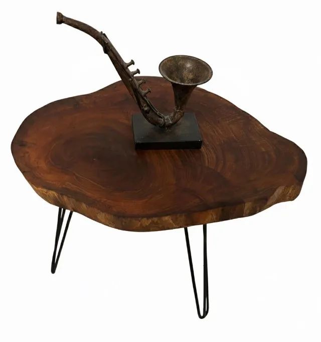 Mesa de centro em madeira rustica, ( 41 x 54 x 6 ) cm - Foto 3