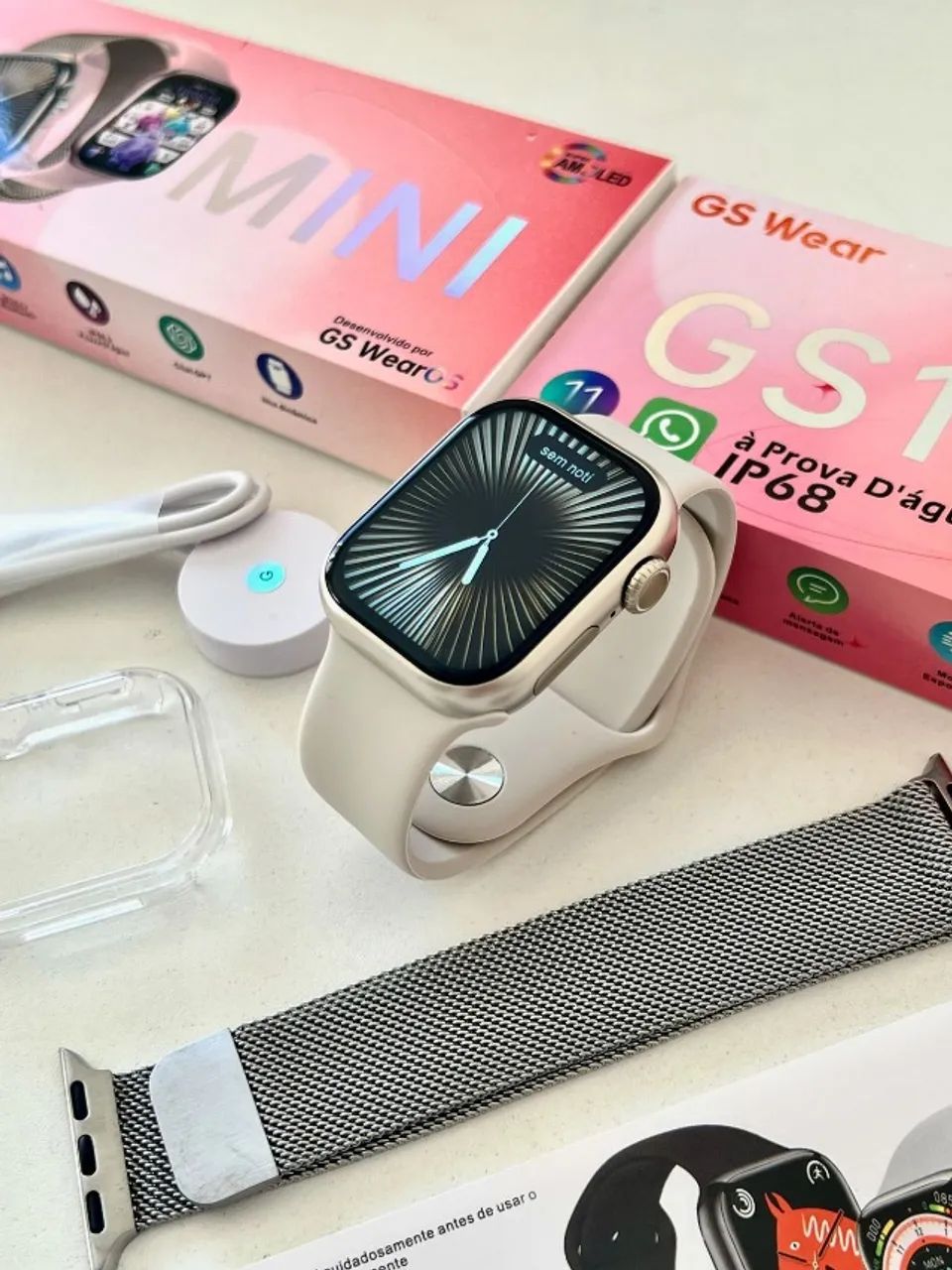 Smartwatch GS 11 Tela Amoled Responde o Whatsapp Prova d'água - Foto 3
