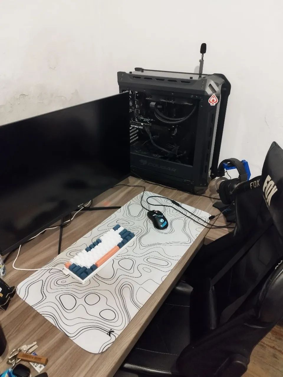 PC Gamer com monitor e cadeira gamer da fox - Foto 3