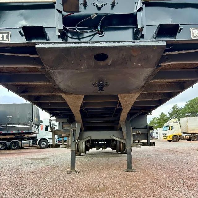 Carreta Grade Baixa/carga seca Rodofort Assoalho Ferro 2013 12,40m c/ 12 pinos conteiner - Foto 9