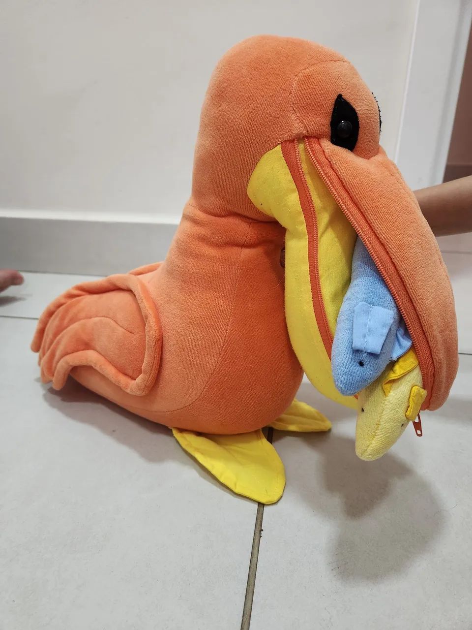 Pelúcia pelicano Ecoloja