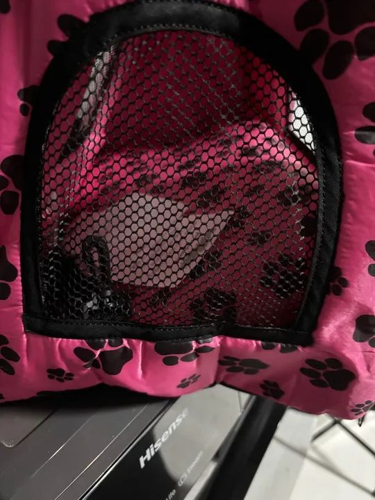 Transporte para Pet - Rosa com Patinhas TG - Foto 5