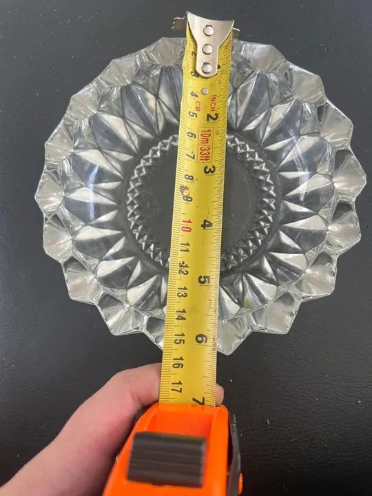 Cinzeiro de Cristal Antigo Decorativo (16x5 cm) - Foto 3