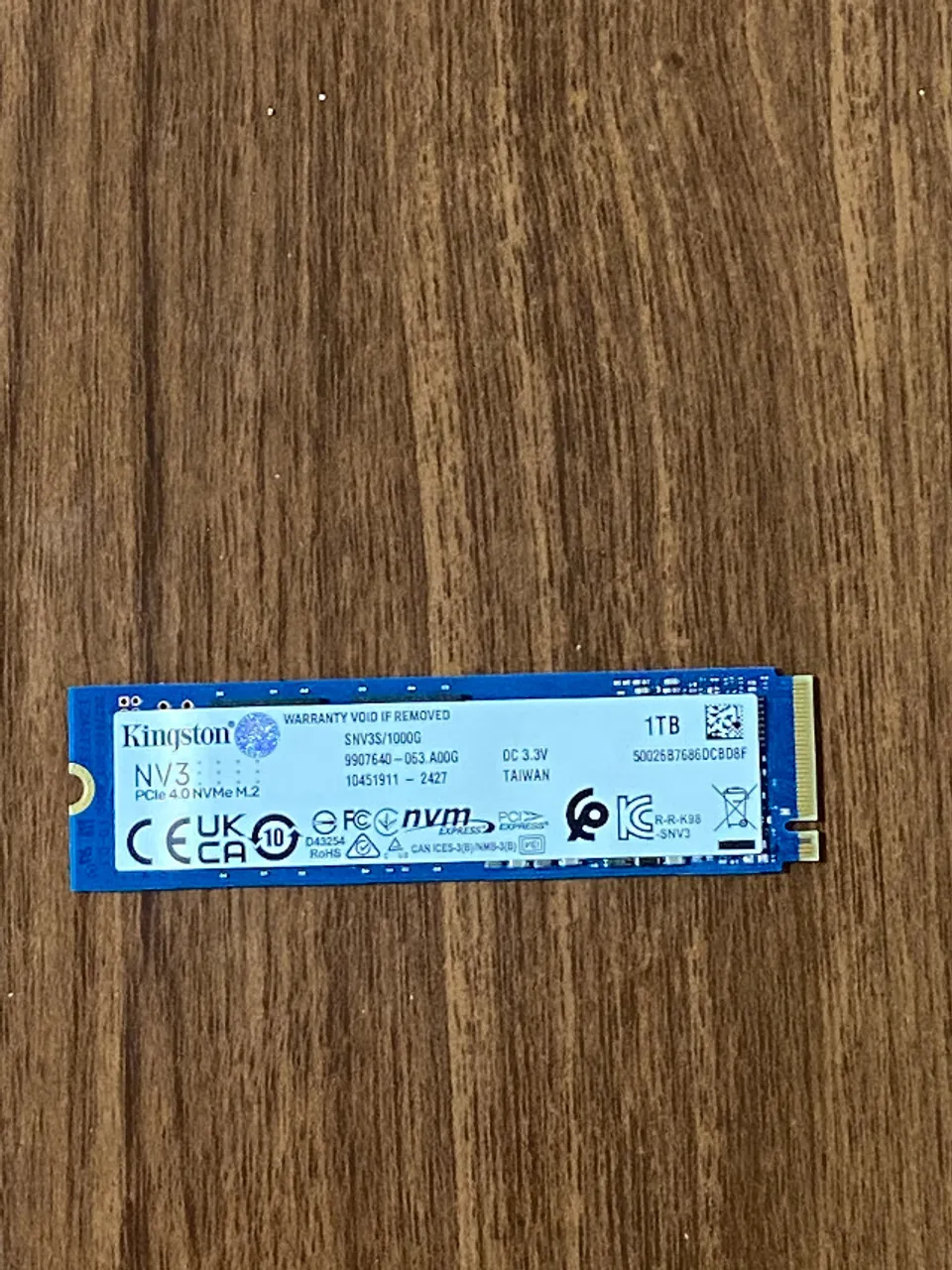 SSD KINGSTON 1TB NVME NV3 6000mb/s Leitura / 4000mb/s Gravação
