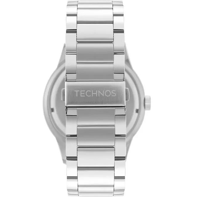 Relógio masculino Technos Militar com caixa e pulseira em aço inoxidável prateado. - Foto 2