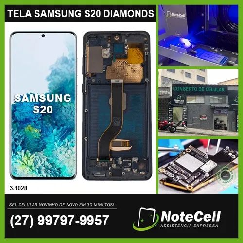 Tela / Display Para Samsung S20 AMOLED C/A DIAMONDS - Instalação Expressa Em 30 Minutos!!!