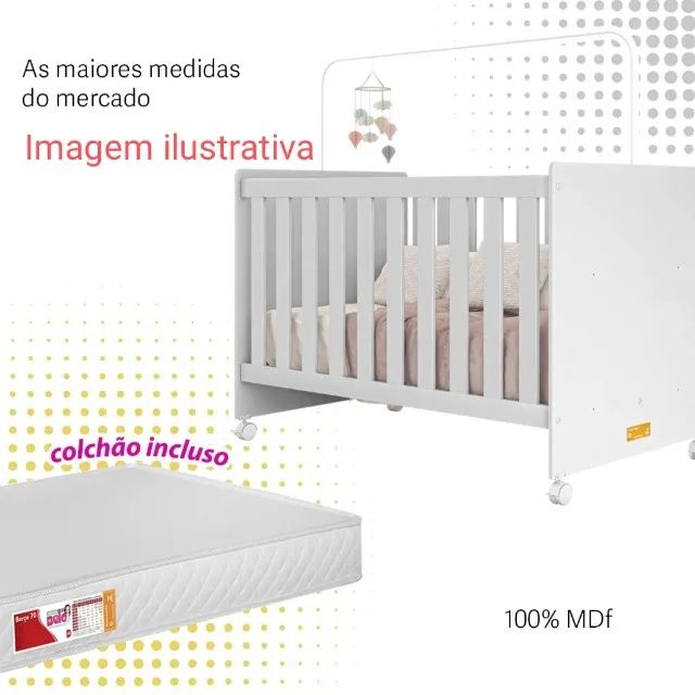 Berço Móveis Bela com colchão Gazin - Seminovo