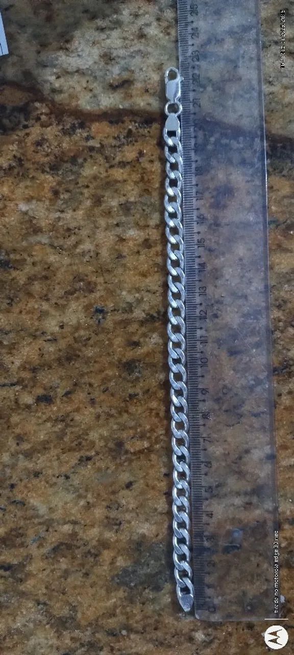 Pulseira de prata 950 - Foto 3