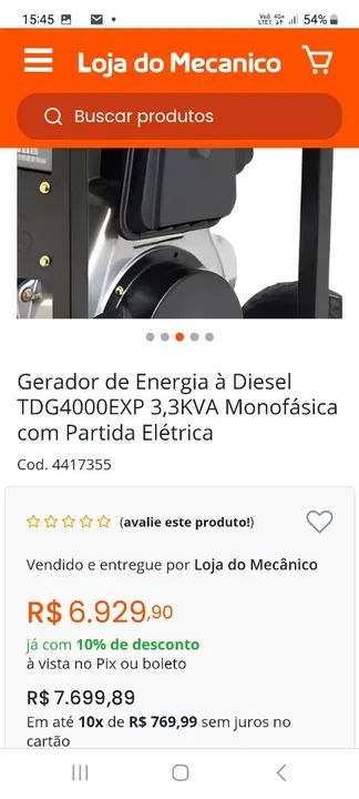 Gerador de Energia à Diesel TDG4000EXP 3,3KVA Monofásico - Foto 4