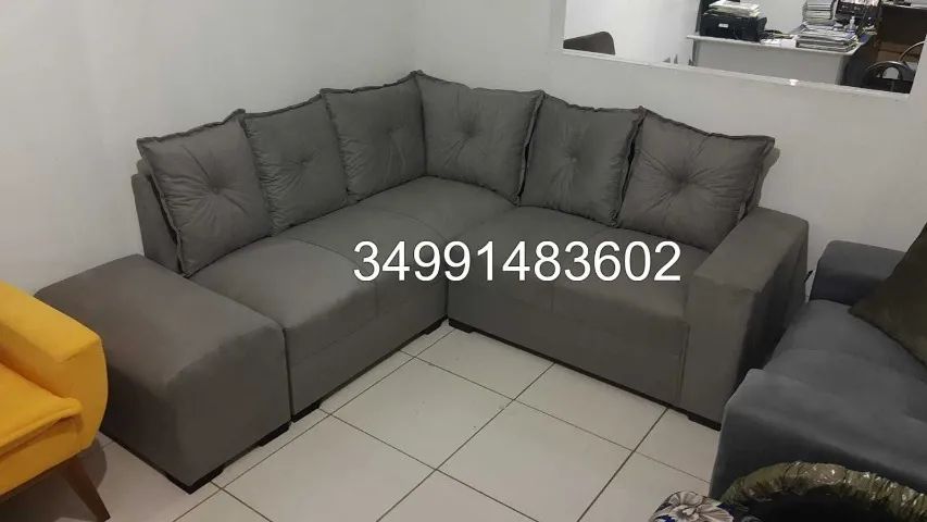 Sofá de Canto com Puff Direto da Fabrica - Foto 5