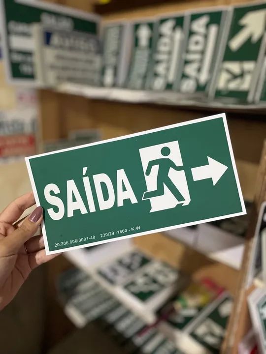 Placa de Sinalização Saída Fotoluminescente Promoção 