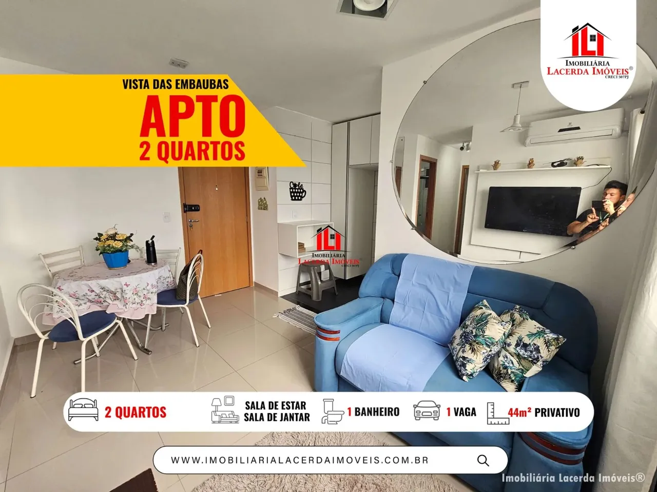 Apartamento Mobiliado no Vista das Embaúbas 2 Qts/ 44m²/ 8º Andar/ Vista Espetacular para