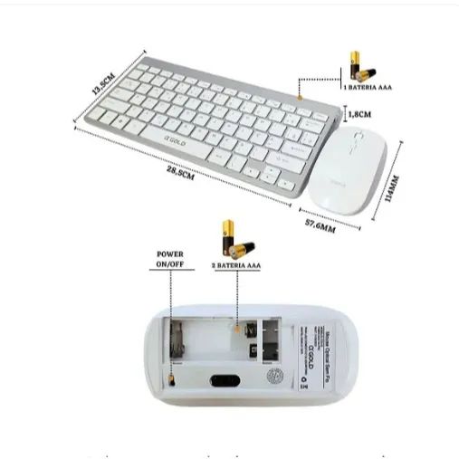 Kit Teclado e Mouse Sem Fio - Novo - Foto 3