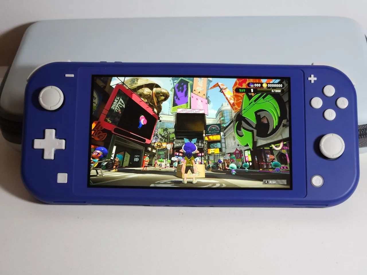 Console Nintendo Switch Lite Azul 32gb + Splatoon 2 Japonês