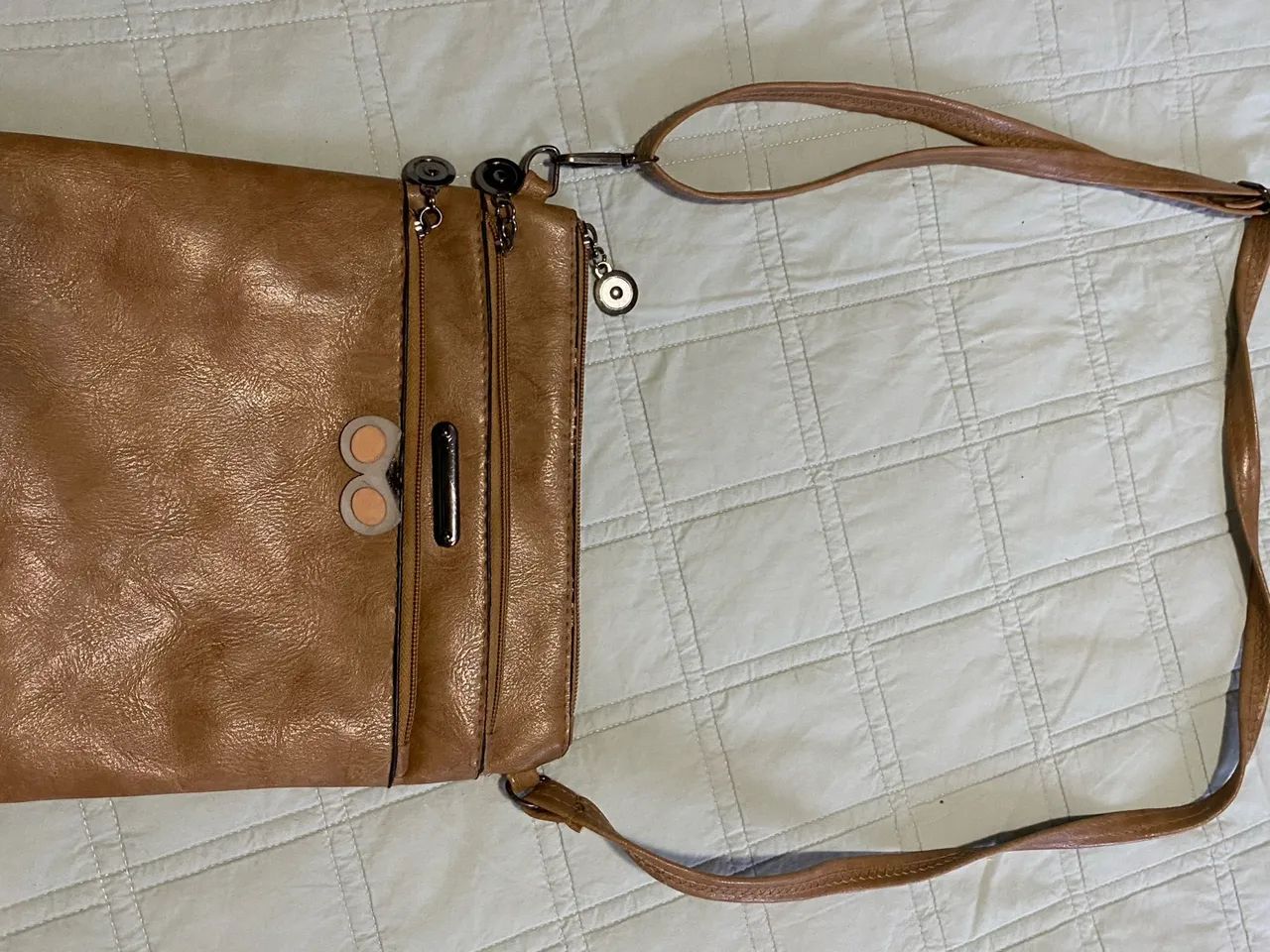 Bolsa de couro marrom - Foto 3