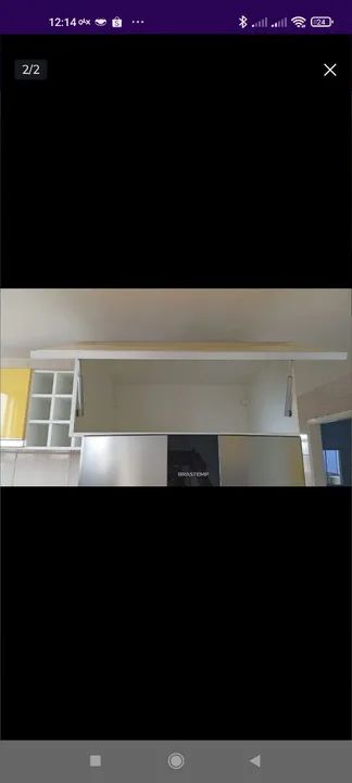 Armário de Cozinha sob a geladeira de 1 porta.