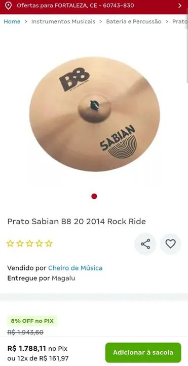 Bateria XPro + Pearl + Sabian Amarela revisada e higienizada - Foto 5