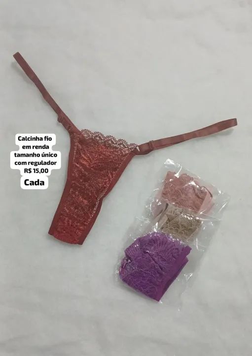 Calcinhas fio duplo com regulador -  - Foto 5